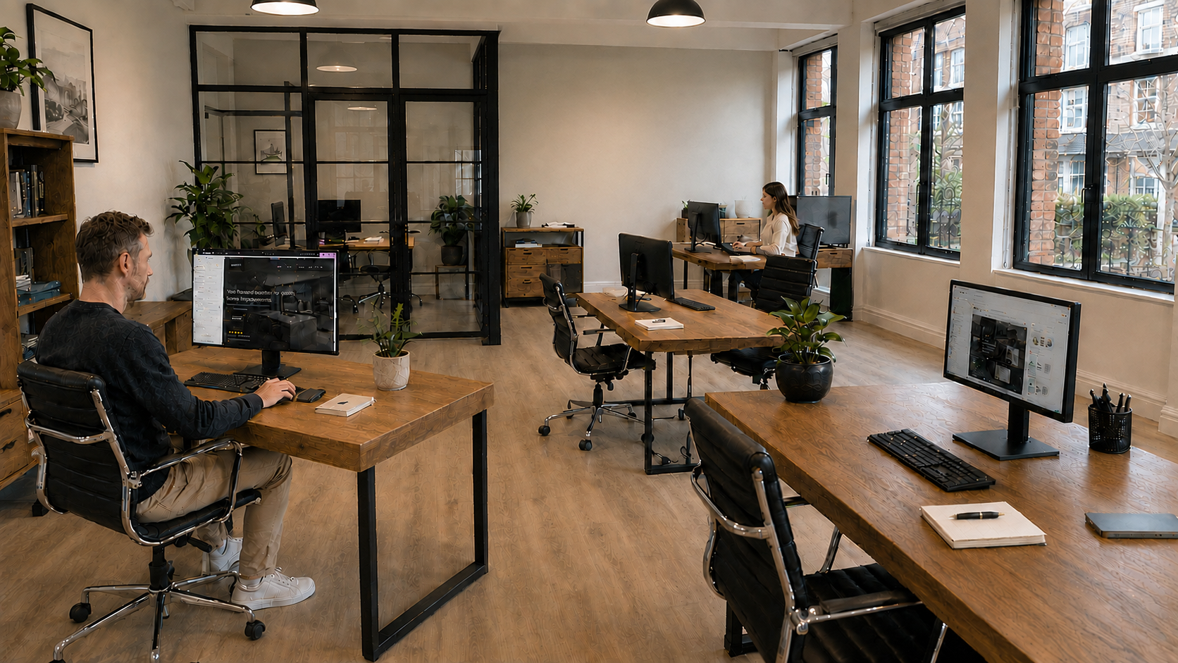 Web Design Chelmsford office studio space with team working at desks